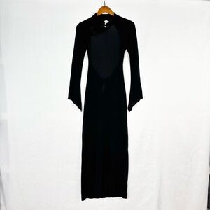 NWT Vintage 90s TRIPP Daag Goodman Maxi Dress Sheer Whimsy Goth Mock Neck Size M